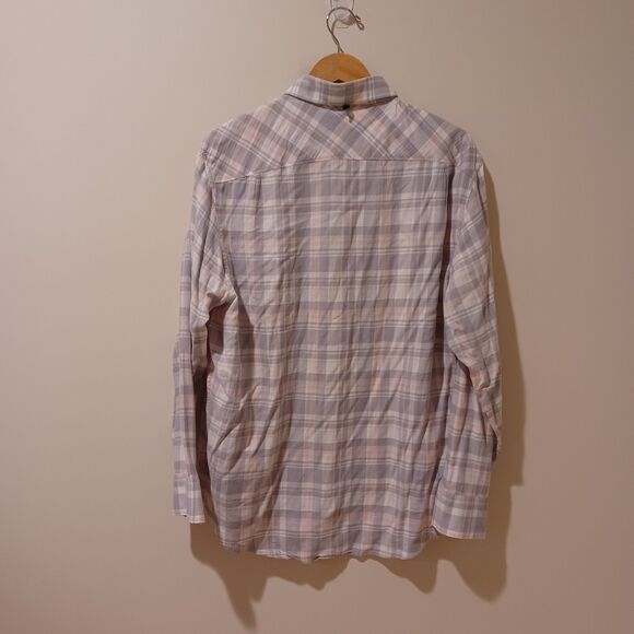 Rag & Bone Fit 3 Regular Fit Beach Shirt Check Pink Plaid Long Sleeve Size XL - Picture 6 of 11